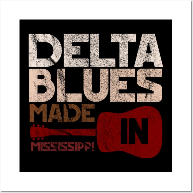 Mississippi delta blues vintage music festival distressed Wall Art by SpaceWiz95